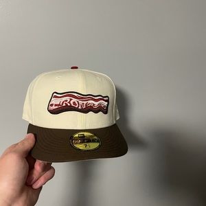 Size 7 1/2 mens fitted hat. Iron Pig’s minor league team.